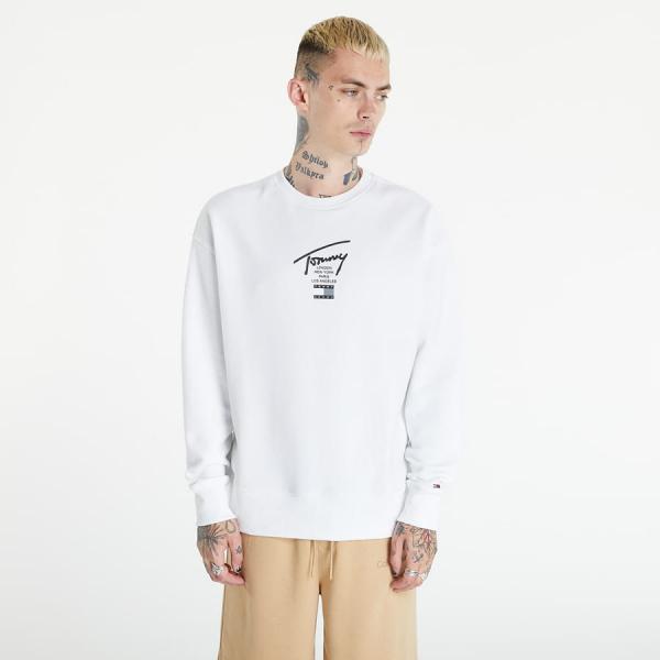 Mikina TOMMY JEANS Modern Essential Sig Crew White