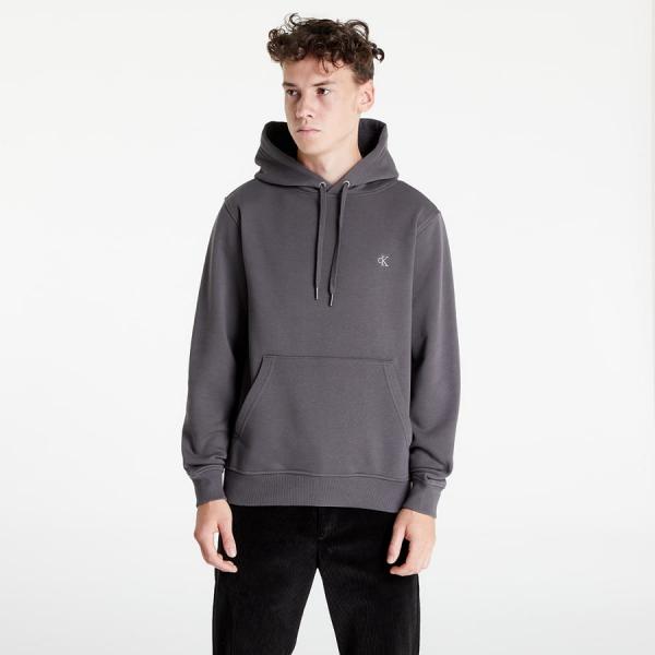 Mikina CALVIN KLEIN JEANS Logo Tape Hoodie Grey