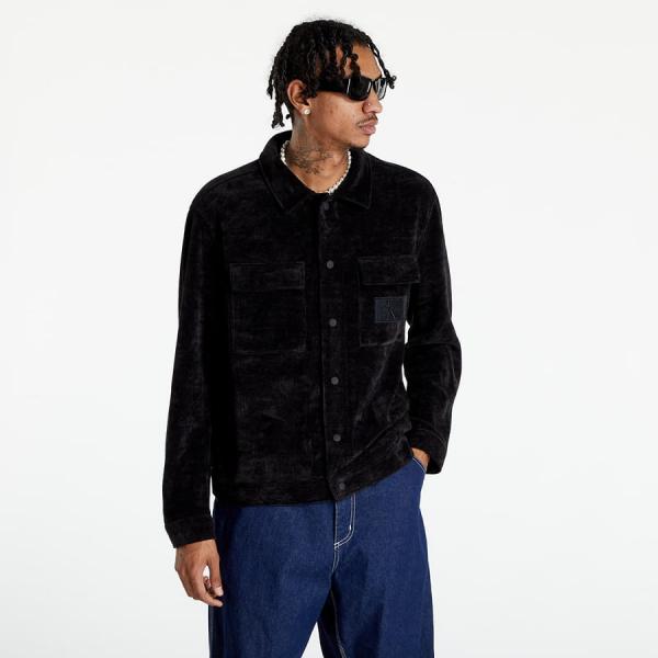 Podzimní bunda CALVIN KLEIN JEANS Velvet Corduroy Hwk Black