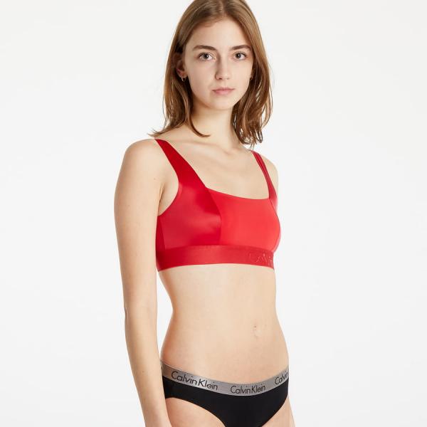 Podprsenka Calvin Klein Gloss 9.25 Unlined Bralette Rustic Red