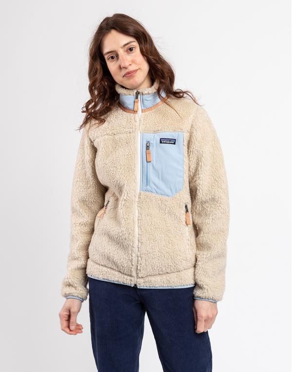 Patagonia W's Classic Retro-X Jacket Dark Natural w/Lago Blue S