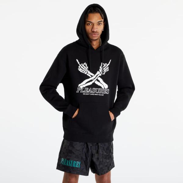 PLEASURES Don't Care Hoodie Black