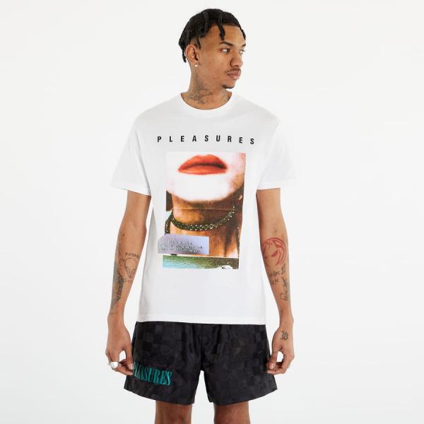 Tričko s krátkým rukávem PLEASURES Poor Connection T-Shirt White