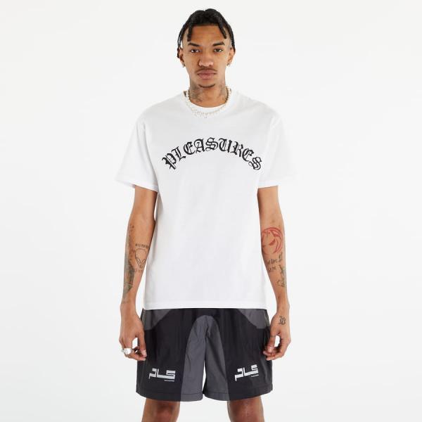 Tričko s krátkým rukávem PLEASURES Old E Logo T-Shirt White