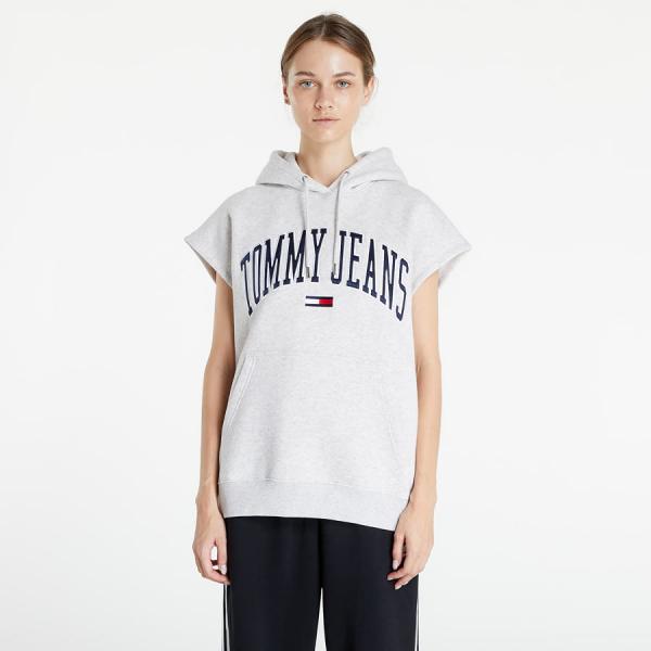 Vesta TOMMY JEANS Oversized Collegiate Logo Vest Silver Grey Heather