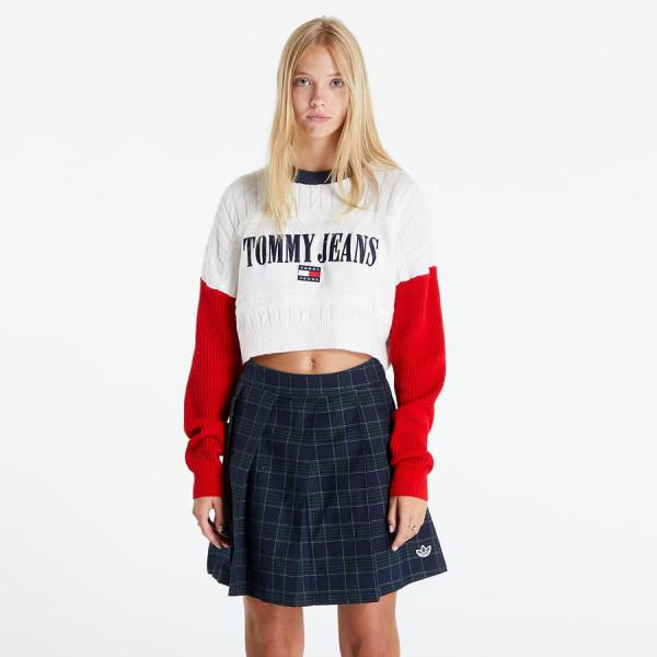 TOMMY JEANS Tjw Rlxd Crop Archiv White/ Red