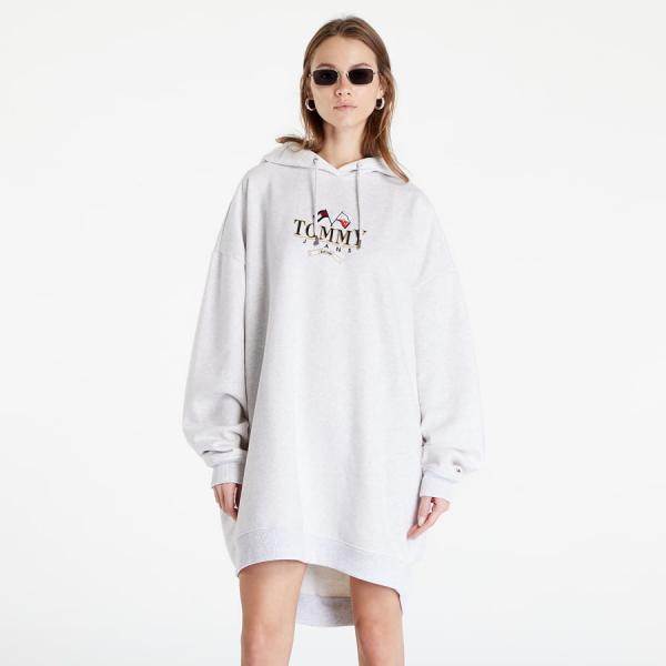 Dámská mikina TOMMY JEANS Mdrn Prp 1 Hoodie Dress Silver Grey Heather