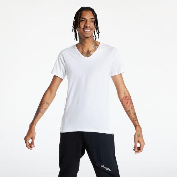 Tričko s krátkým rukávem Fila Man Undershirt V-Neck White