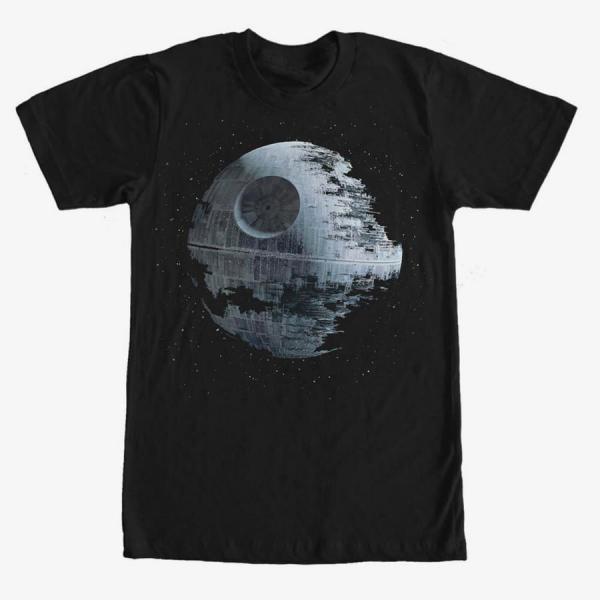 Tričko Merch Star Wars: Classic - Death Star Stars Black S