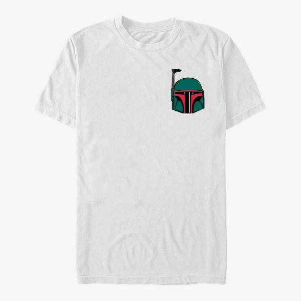 Tričko Merch Star Wars: Classic - Bobba Head Pocket White S