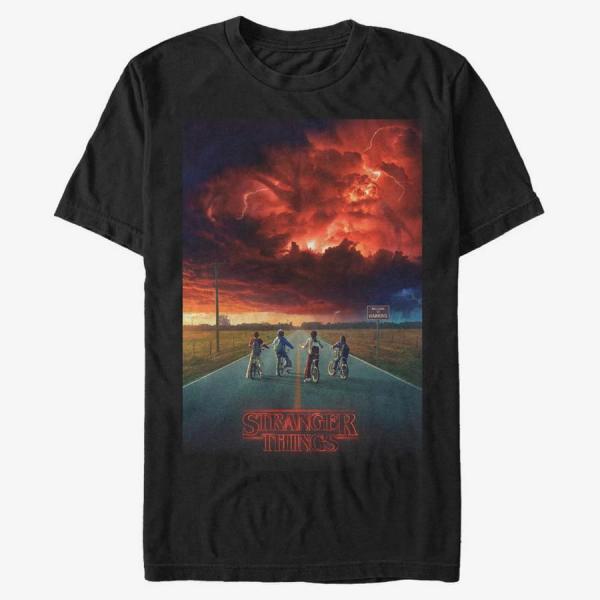 Queens Netflix Stranger Things - Demogorgon Cloud Poster  Black