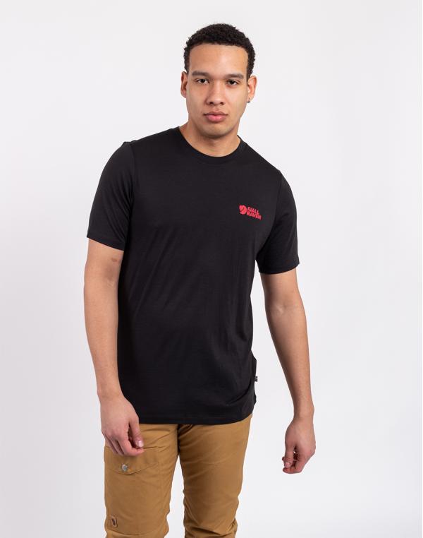 Tričko Fjällräven Abisko Wool Logo SS M 550 Black