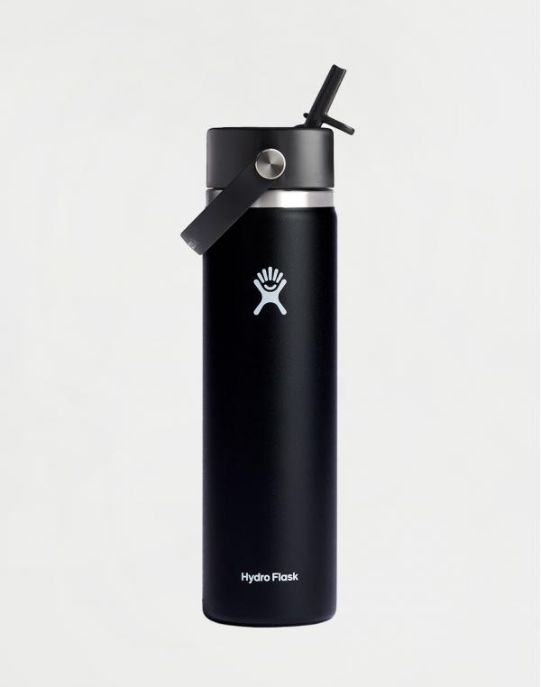 Hydro Flask Wide Mouth with Flex Straw Cap 24 oz (710 ml) Black