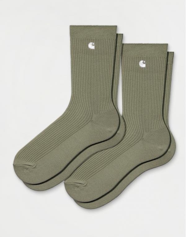 Carhartt WIP Madison Pack Socks Yucca / White + Yucca / White