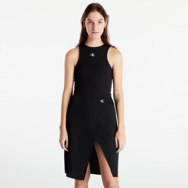 Dámské tílko CALVIN KLEIN JEANS Micro Monologo Racer Top Black