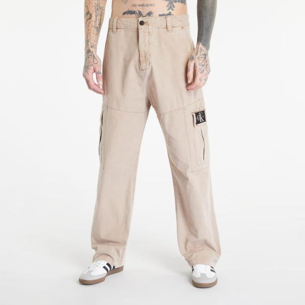 Kalhoty CALVIN KLEIN JEANS Mineral Dye Cargo Woven Pants Shitake M