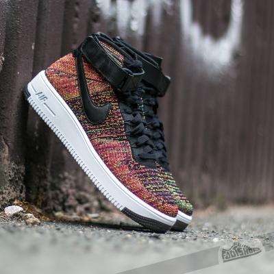 Nike Air Force 1 Ultra Flyknit MID Black/ Bright Crimson-Court Purple-Volt