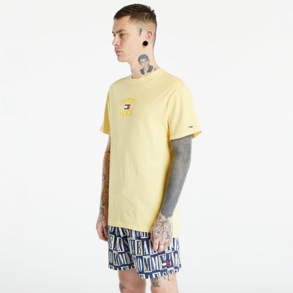TOMMY JEANS Mirror Logo Classic Fit T-Shirt Lemon Zest