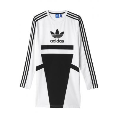 adidas Long Sleeve Printed Tee White