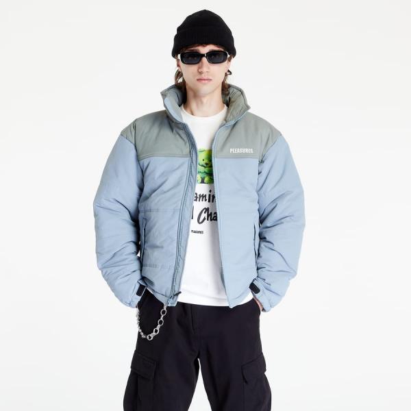PLEASURES Kerosene Puffer Jacket Blue
