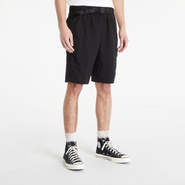 CALVIN KLEIN JEANS Linen Belted Shorts Black