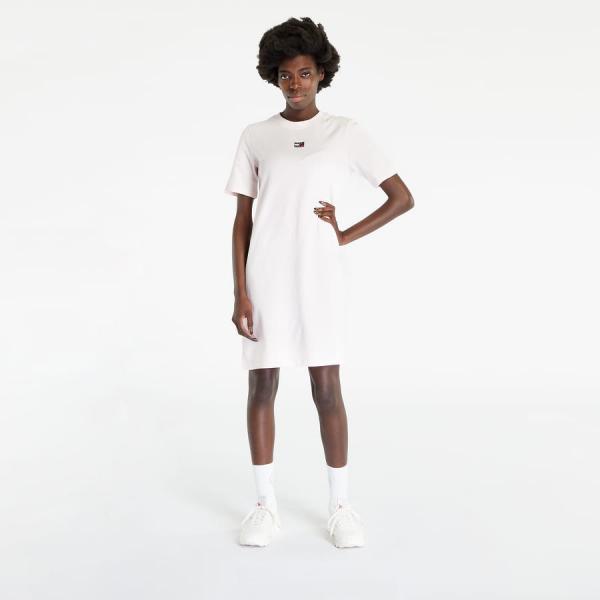 TOMMY JEANS Xs Badge T-Shirt Dress Faint Pink