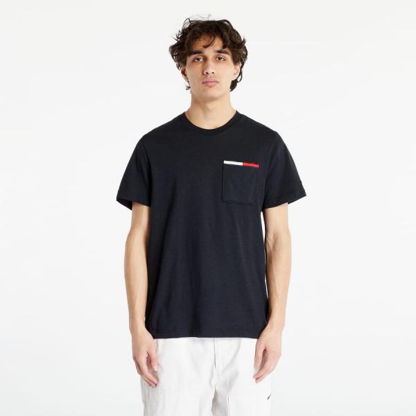 TOMMY JEANS Essential Flag Pocket Short Sleeve Tee Black Heather