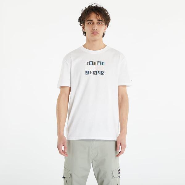 TOMMY JEANS Flag Short Sleeve T-Shirt White