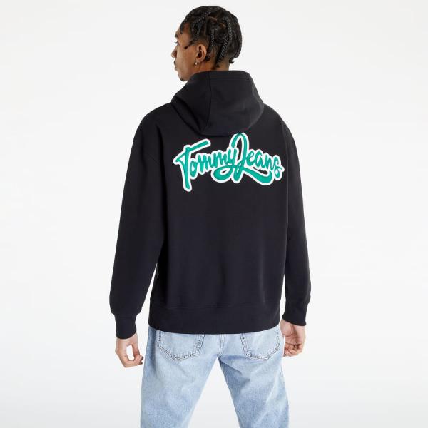 TOMMY JEANS Relaxed College Pop Hoodie Black