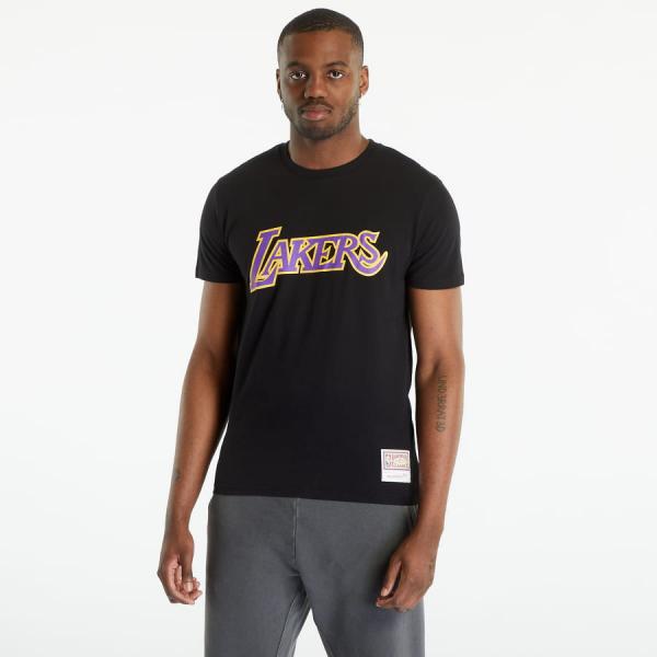 Tričko Mitchell & Ness NBA Team Logo Tee Lakers Black S
