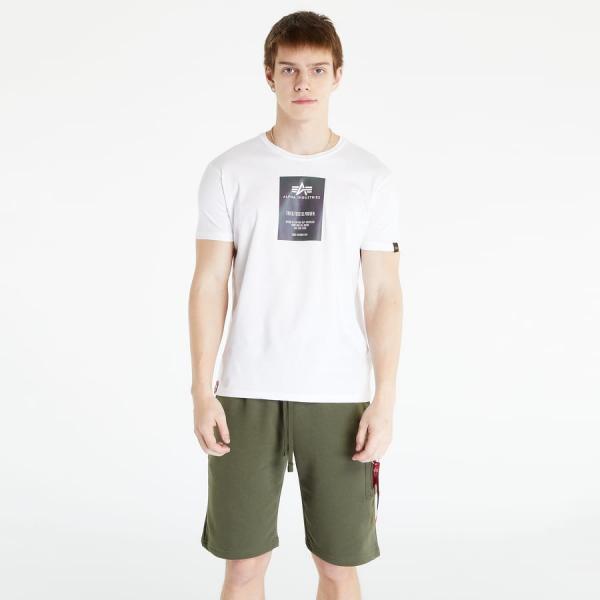 Tričko Alpha Industries Rainbow Reflective Label T-shirt White S