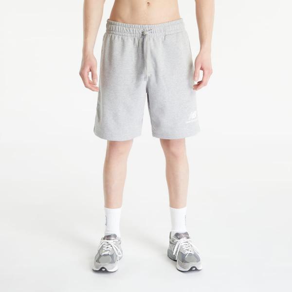 Teplákové kraťasy New Balance Essentials Stacked Logo French Terry Short Athletic Grey