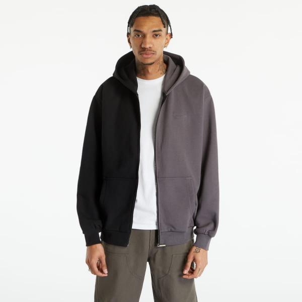 Mikina Karl Kani Chest Signature Split OS Full Zip Hoodie Black/ Anthracite L