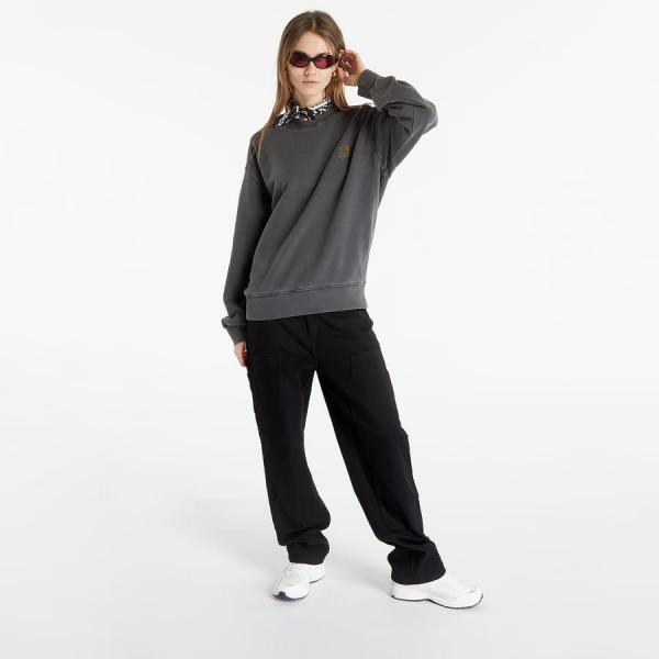 Mikina Carhartt WIP Nelson Crewneck Black Garment Dyed