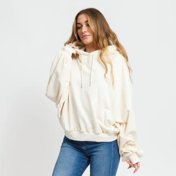 Mikina Urban Classics Ladies Organic Oversized Terry Hoody Cream XS-S