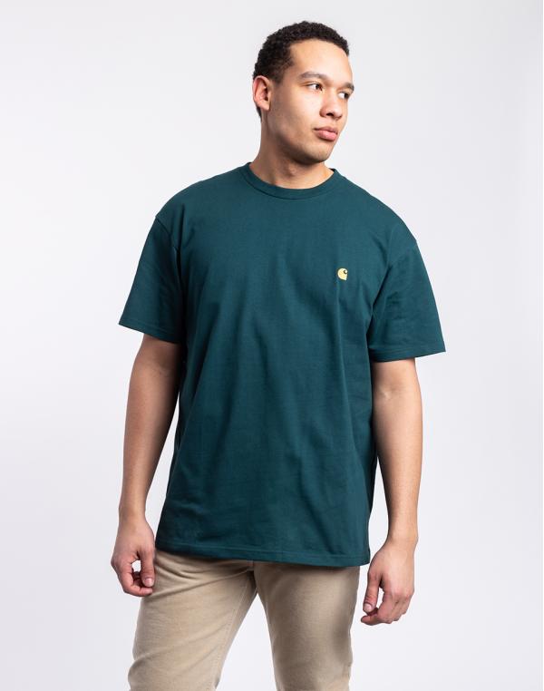 Tričko Carhartt WIP S/S Chase T-Shirt Botanic / Gold