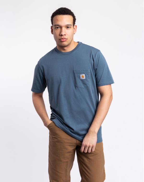 Tričko Carhartt WIP S/S Pocket T-Shirt Storm Blue