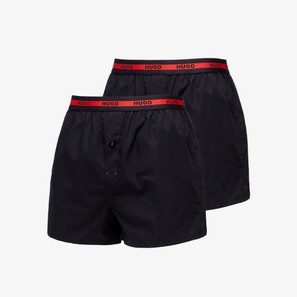 Boxerky Hugo Boss Woven Boxer Shorts 2 Pack Black S