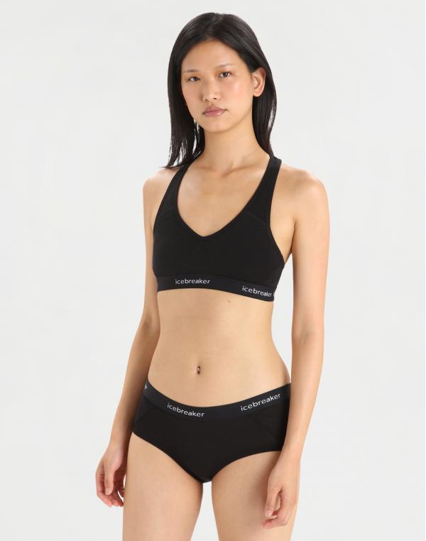 Icebreaker W Sprite Racerback Bra Black M