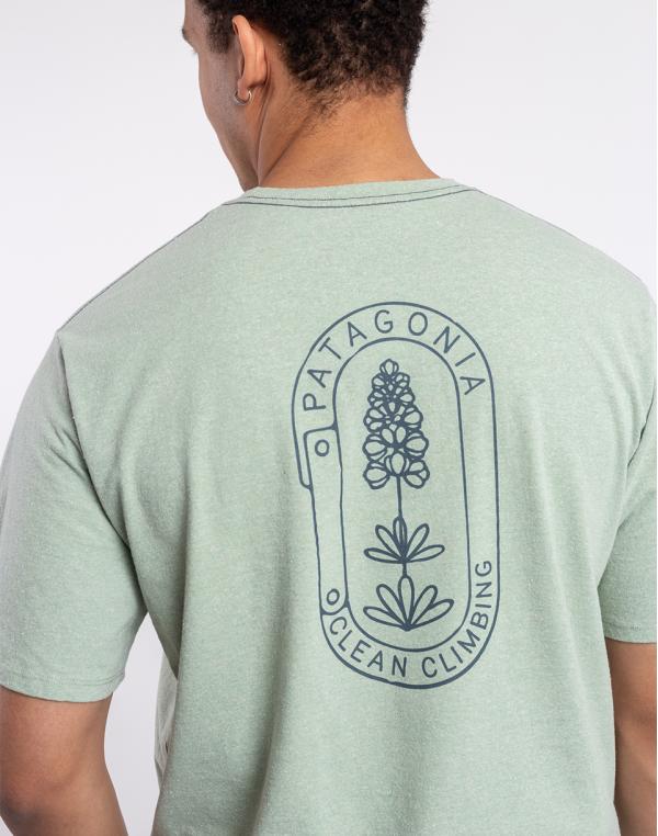 Tričko Patagonia M's Clean Climb Trade Responsibili-Tee Clean Climb Bloom: Salvia Green