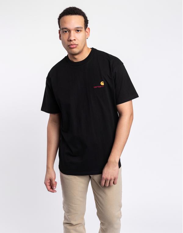 Tričko Carhartt WIP S/S American Script T-Shirt Black