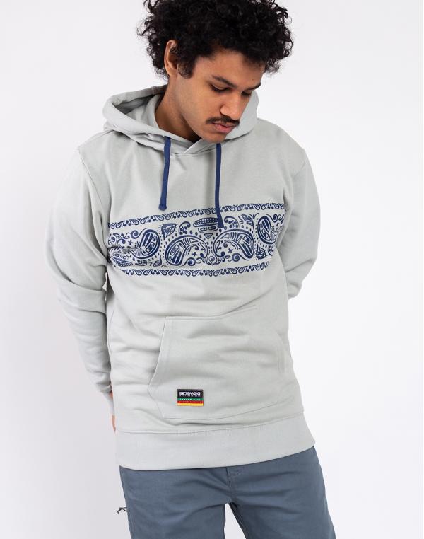 MGG NILCOTT® Recycled TH Collection Hoodie Stone Grey/Royal Blue S