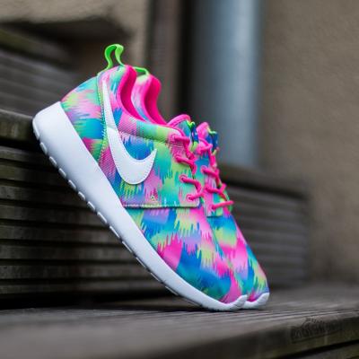 Nike Roshe One Print (GS) Pink Blast/ White-Electric Green