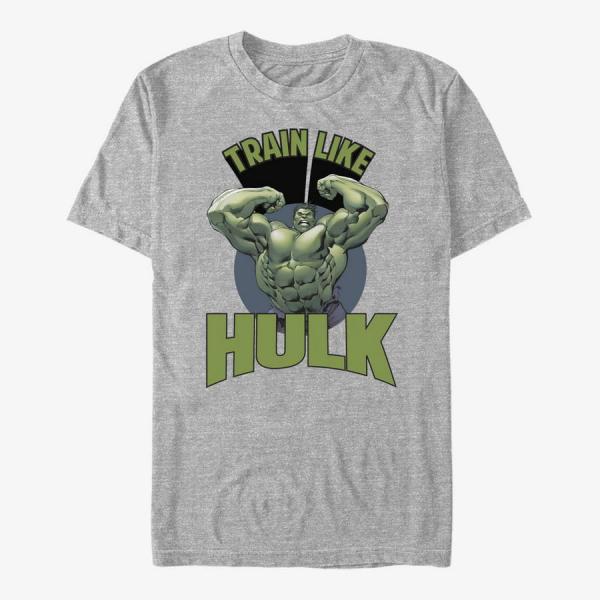 Queens Marvel Avengers - HULK Built Like Men's T-Shirt Heather Grey