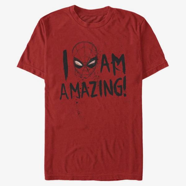 Queens Marvel Avengers Classic - Amazing Spidey Men's T-Shirt Red