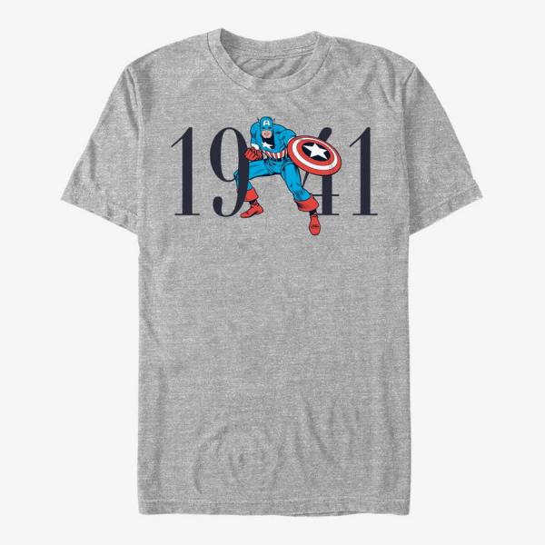 Queens Marvel Avengers Classic - America Forty One Men's T-Shirt Heather Grey