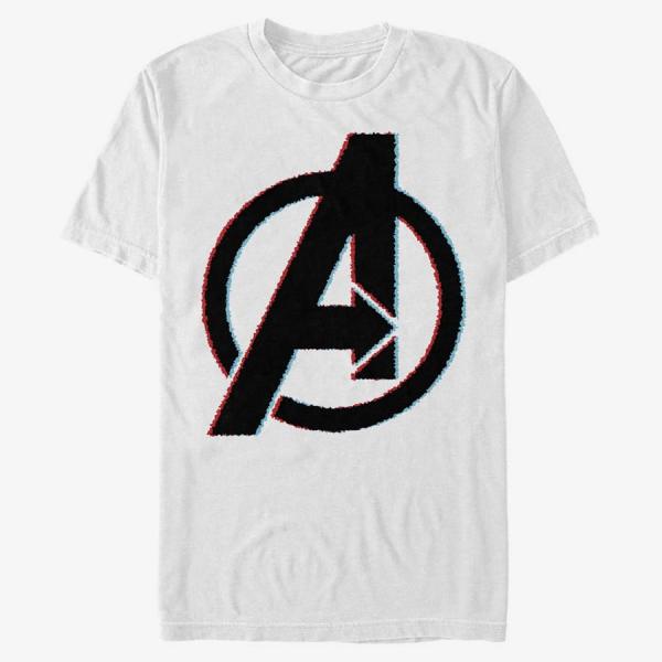 Tričko Merch Marvel Avengers Classic - Avenger 3D Men's T-Shirt White M