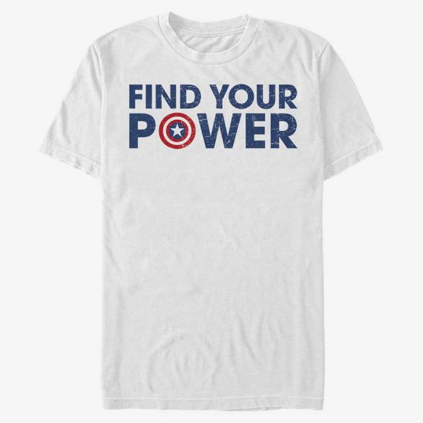 Queens Marvel Avengers Classic - Shield Power Men's T-Shirt White