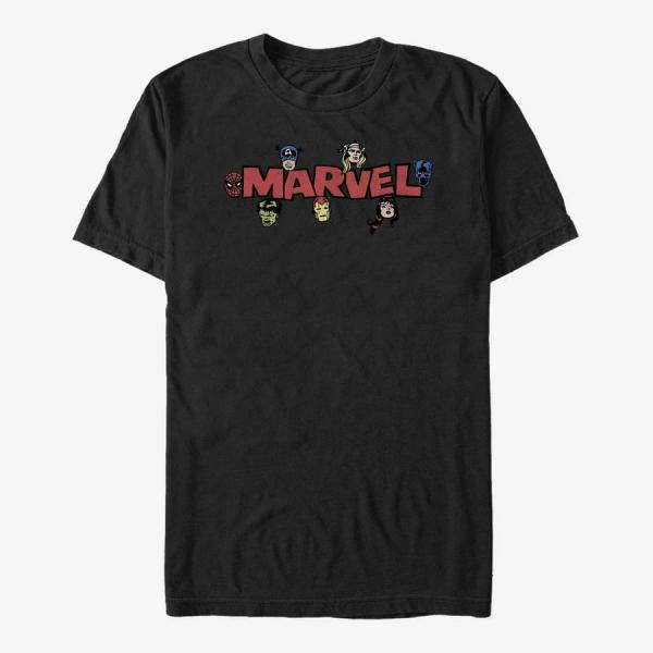 Tričko Merch Marvel Avengers Classic - VINTAGE LOGO Men's T-Shirt Black L