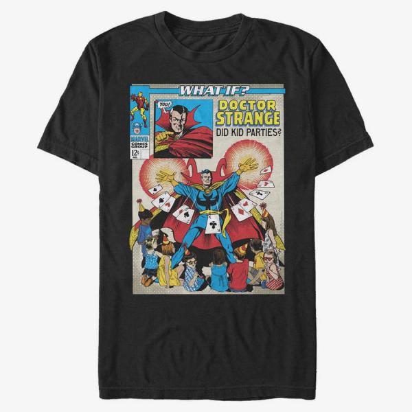 Tričko Merch Marvel Avengers Classic - Whatif Strange Kids Party Men's T-Shirt Black S